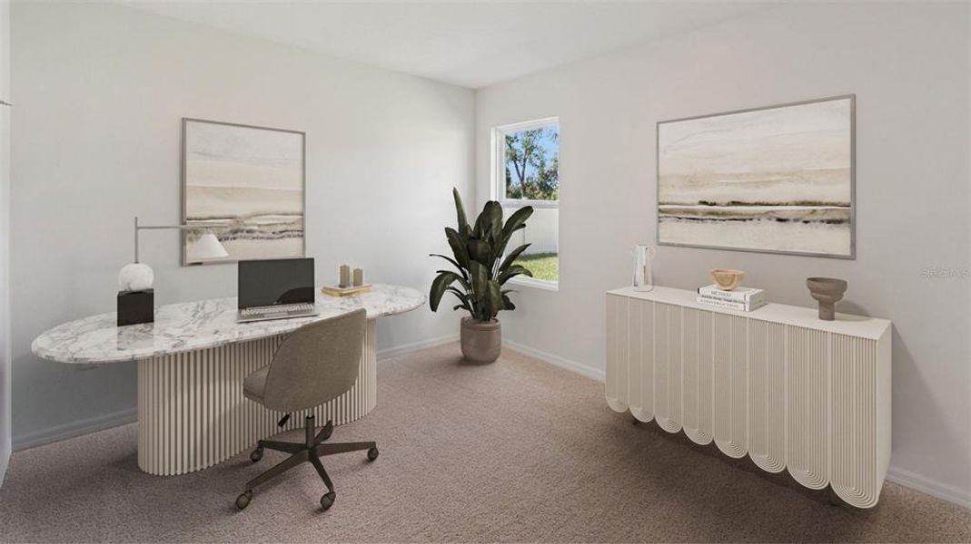 Furnished interior view inside a new home in Harmony West, St. Cloud (Image 4).