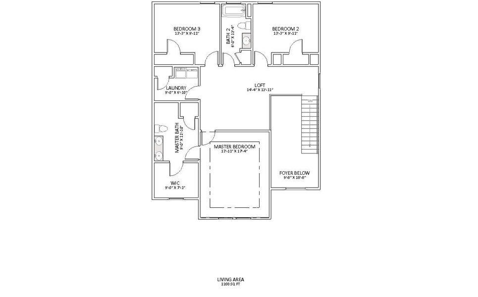 2D floor plan layout for the Emilia by Enchanted Homes in Guadalupe Heights, Seguin, TX (Image 5).