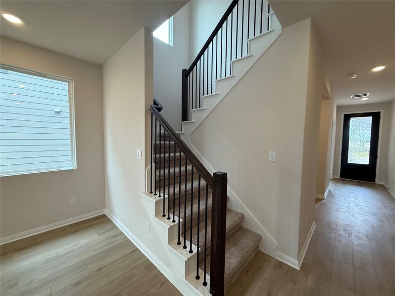 Spacious, unfurnished interior of a new home in Cannon Ranch 45s, Dripping Springs (Image 11). Spacious, unfurnished interior of a new home in Cannon Ranch 45s, Dripping Springs (Image 11).