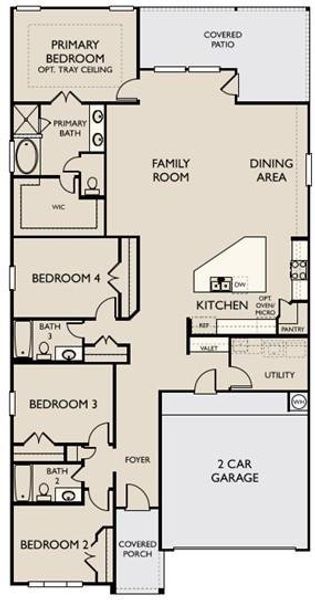 2D floor plan layout of this home in Austin Point, Richmond, TX (Image 3). 2D floor plan layout of this home in Austin Point, Richmond, TX (Image 3).
