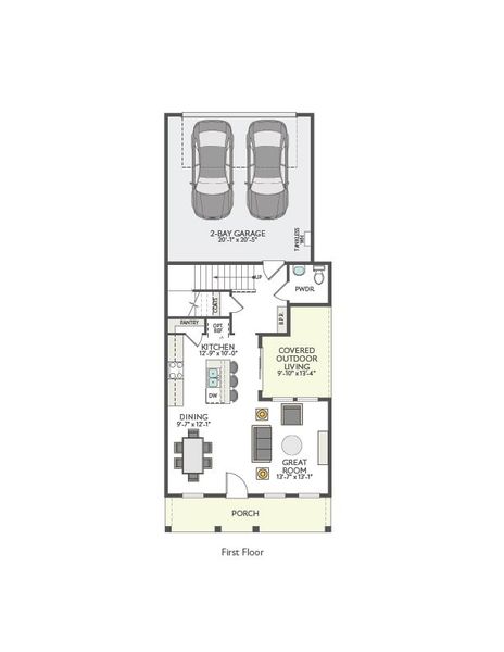 2D floor plan layout for the Scarbrough by Tri Pointe Homes in Paley Park at Easton Park, Austin, TX (Image 4). 2D floor plan layout for the Scarbrough by Tri Pointe Homes in Paley Park at Easton Park, Austin, TX (Image 4).