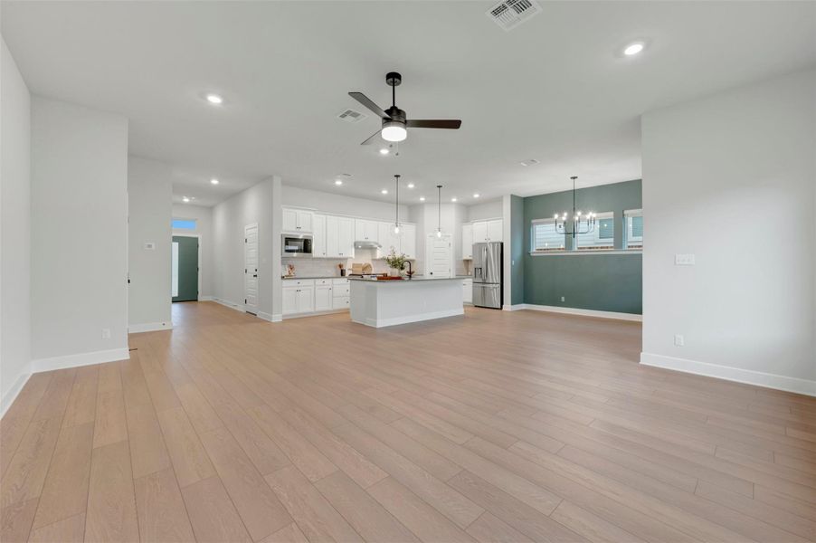 Family Room - Dining Area - Kitchen (Staged) Family Room - Dining Area - Kitchen (Staged)