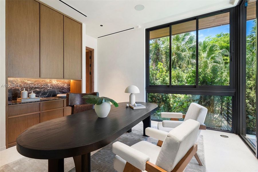 Exterior details and patio area of a home in , Bay Harbor Islands (Image 22).