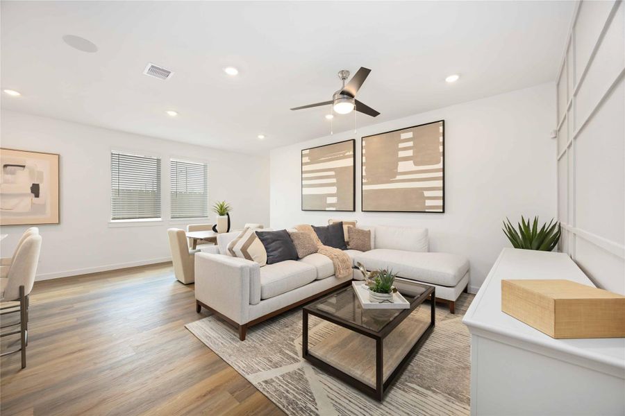 Furnished interior view inside a new home in Grand West, Houston (Image 26).