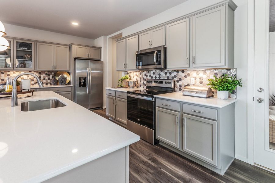 Representative furnished interior of a home built from the Newton by Hartford Homes in Trailside, Timnath (Image 20).
