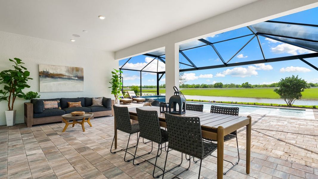 Representative exterior details of a home built from the Lazio II by Taylor Morrison in Esplanade at Rivergrass, Naples (Image 3).