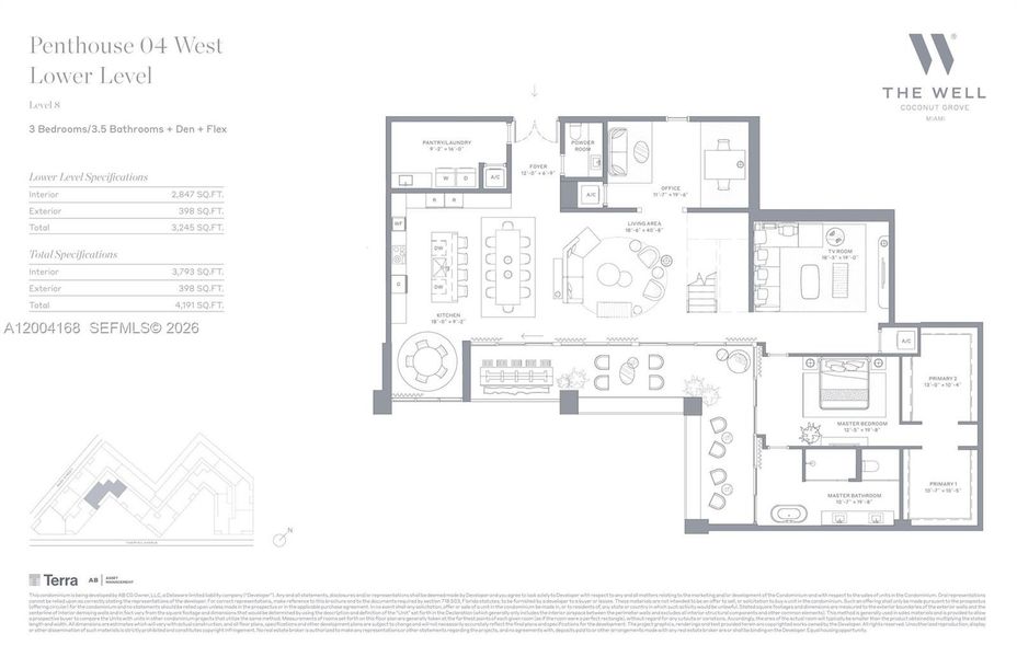 2D floor plan layout of this home in , Miami, FL (Image 4).