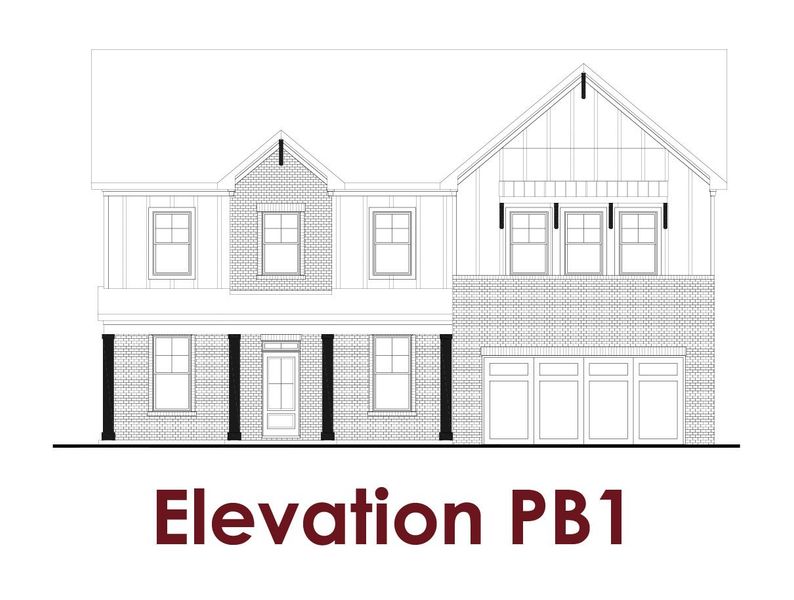 Representative rendering of the exterior for the Cambridge by Chafin Communities (Image 7).