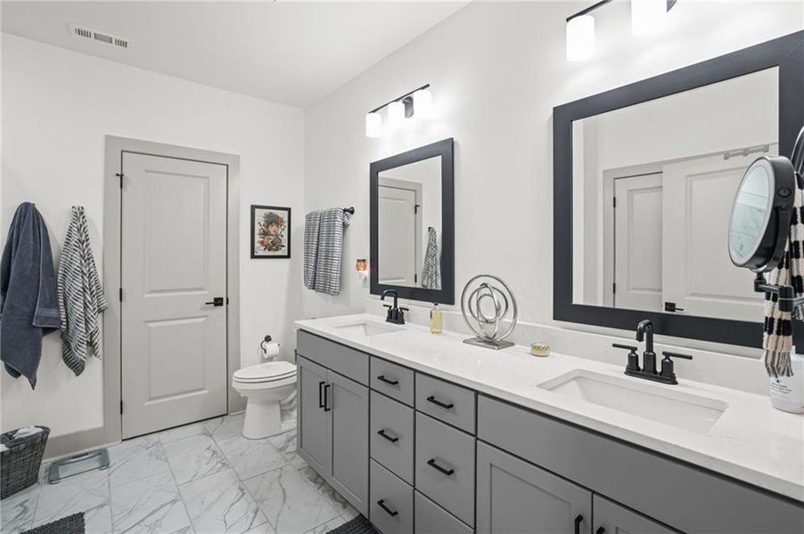 Furnished interior view inside a new home in Gatherings® at Herrington, Cumming (Image 31).