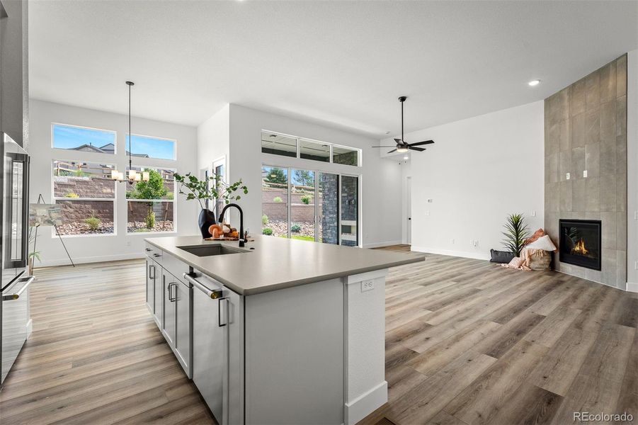 Furnished interior view inside a new home in Cloverleaf - Pinnacle Collection, Monument (Image 16).