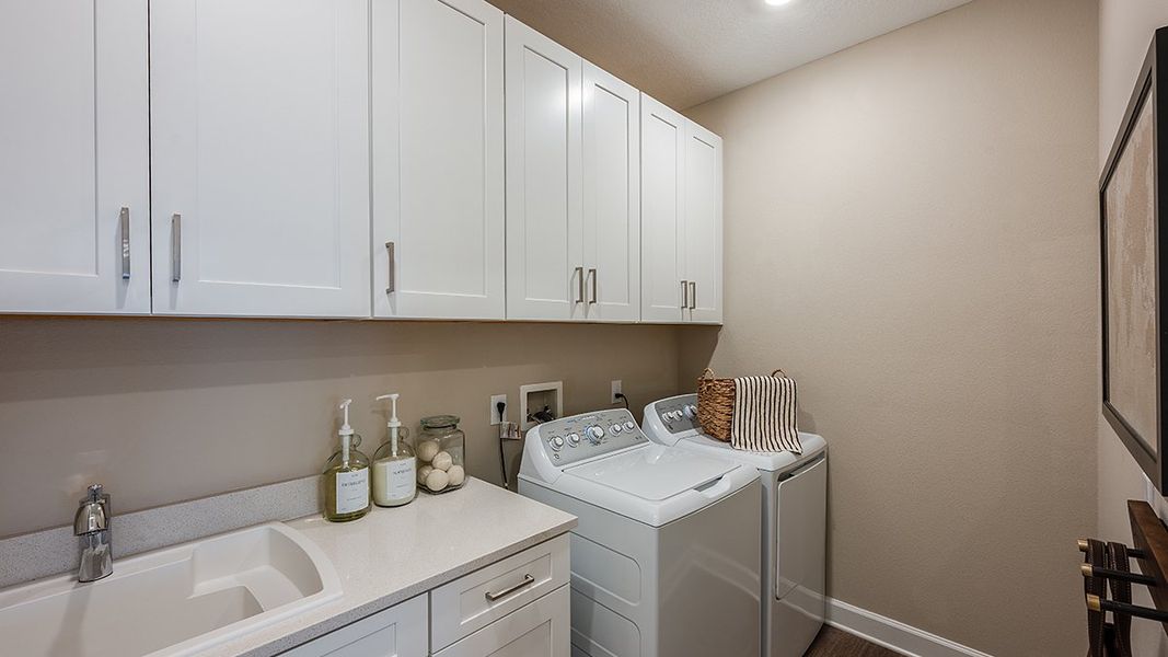 Representative furnished interior of a home built from the Lavello by Taylor Morrison in Center Lake Ranch Community Group Page, St. Cloud (Image 27).