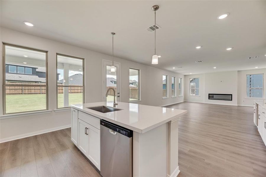 Furnished interior view inside a new home in Valencia On The Lake, Little Elm (Image 5).