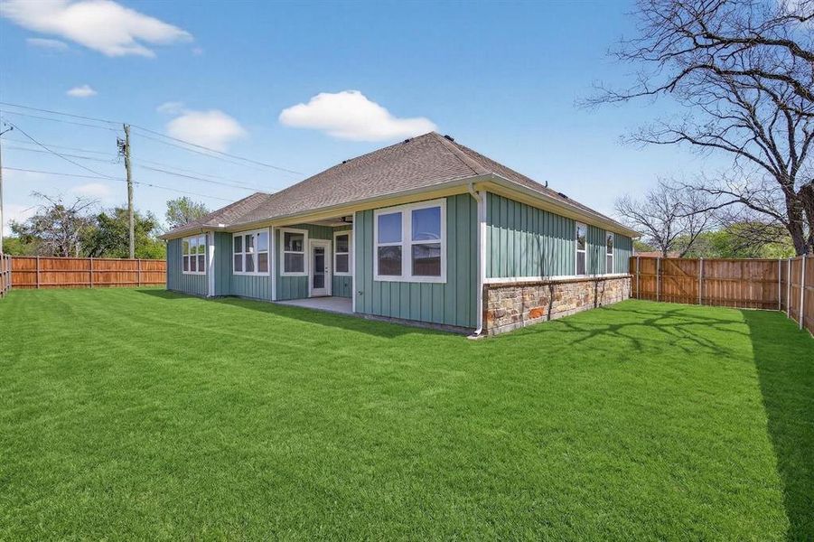 Exterior details and patio area of a home in , Mansfield (Image 4). Exterior details and patio area of a home in , Mansfield (Image 4).