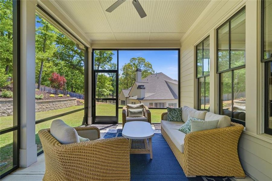 Exterior details and patio area of a home in Malone's Pond, Ball Ground (Image 28).