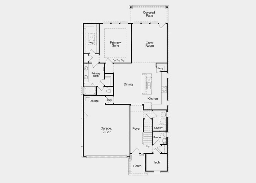 2D floor plan layout for the Dandelion by Taylor Morrison in Turners Crossing, Austin, TX (Image 3).
