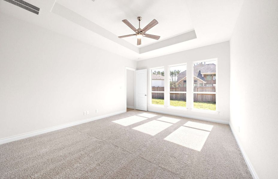 Representative unfurnished interior of a home built from the 3300 by Ravenna Homes in Bridgeland 50′, Cypress (Image 35).