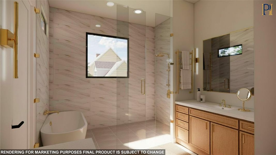Furnished interior view inside a new home in , Katy (Image 18).