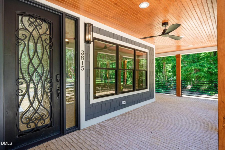 Front porch with door