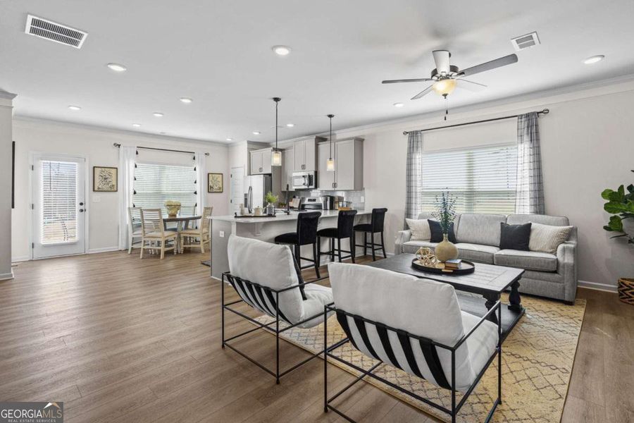 Furnished interior view inside a new home in Glendale Towns, Conyers (Image 4).