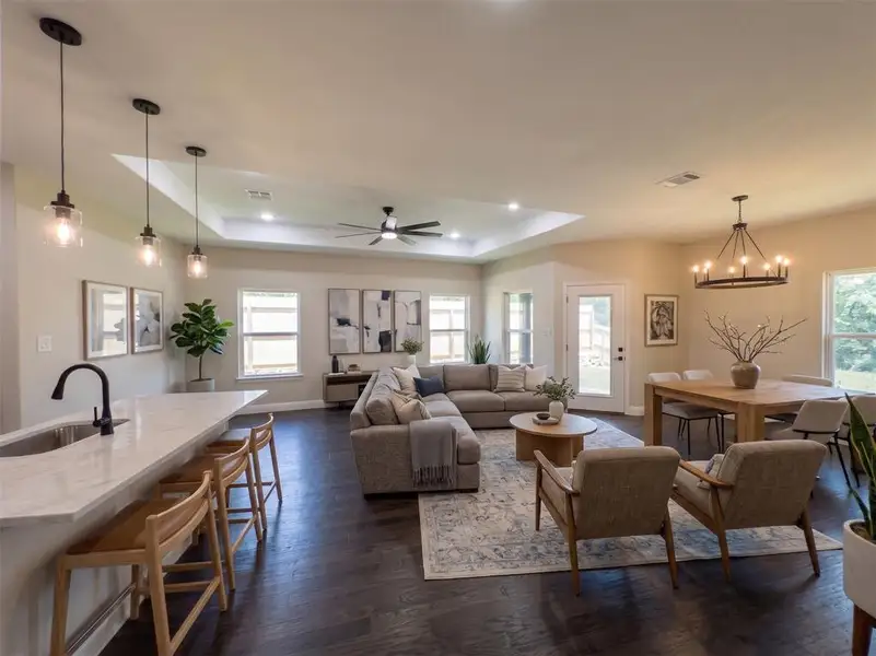 Furnished interior view inside a new home in , Granbury (Image 7). Furnished interior view inside a new home in , Granbury (Image 7).