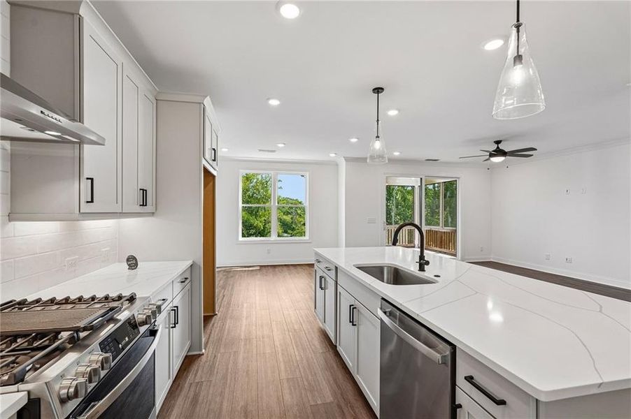 Furnished interior view inside a new home in Millcroft Townhomes, Buford (Image 17).