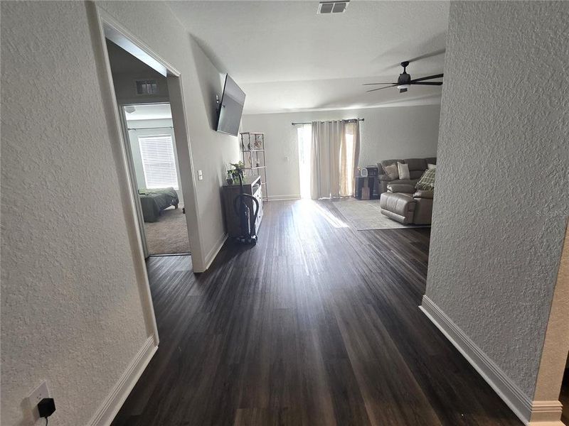 Hallway to living room