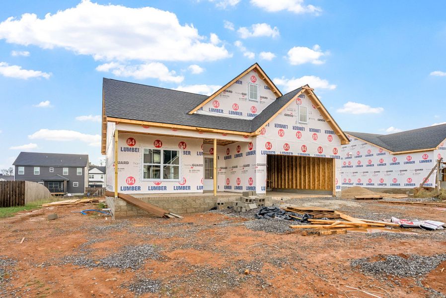 In-progress construction of a new home in Cherry Fields, Clarksville, TN (Image 5).