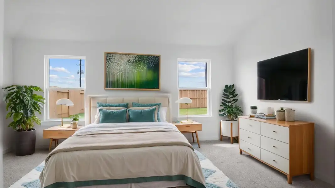 Representative furnished interior of a home built from the Courtland - 2297 by D.R. Horton in Harvest Pointe, Needville (Image 9).