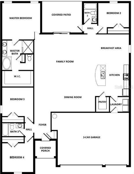 2D floor plan layout of this home in , Ocala, FL (Image 4).