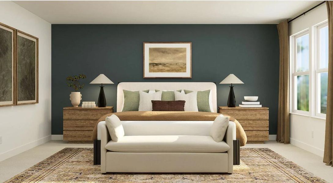 Furnished interior view inside a new home in Lindera Preserve at Cane Bay Plantation: Sabal Collection, Summerville (Image 11).