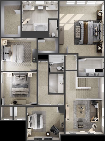 2D floor plan layout for the Magnolia by Tri Pointe Homes in The Retreat at Harvest, Argyle, TX (Image 3).