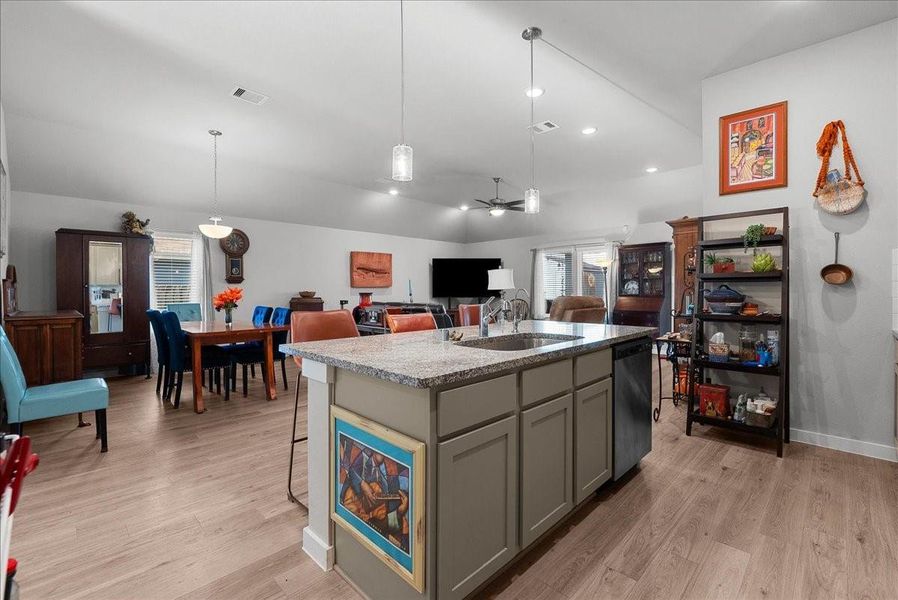 Furnished interior view inside a new home in Mustang Crossing, Alvin (Image 7).