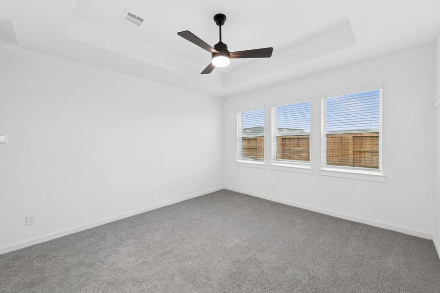 Spacious primary suite