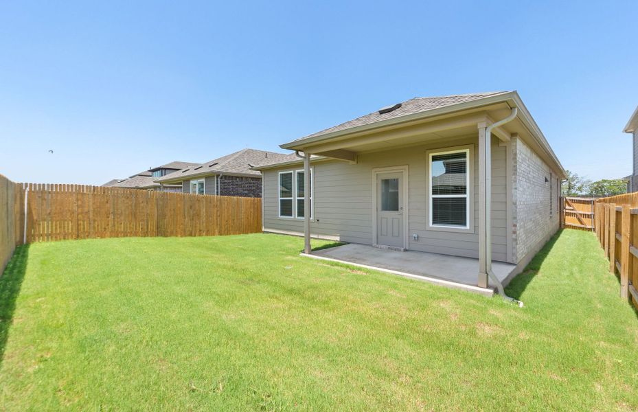 Exterior details and patio area of a home in Crosswinds, Kyle (Image 24). Exterior details and patio area of a home in Crosswinds, Kyle (Image 24).