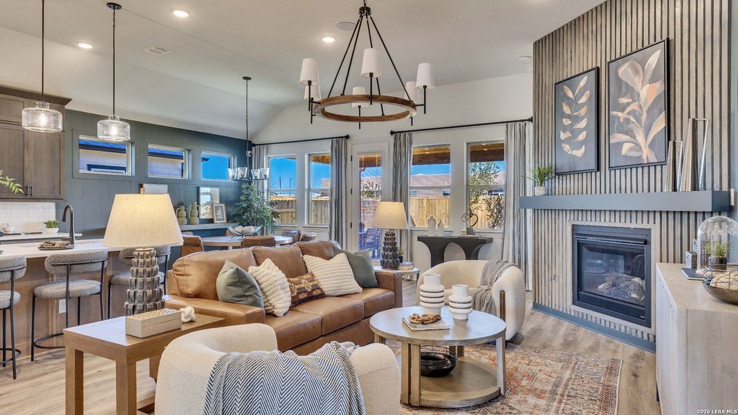 Furnished interior view inside a new home in The Crossvine, Schertz (Image 21).