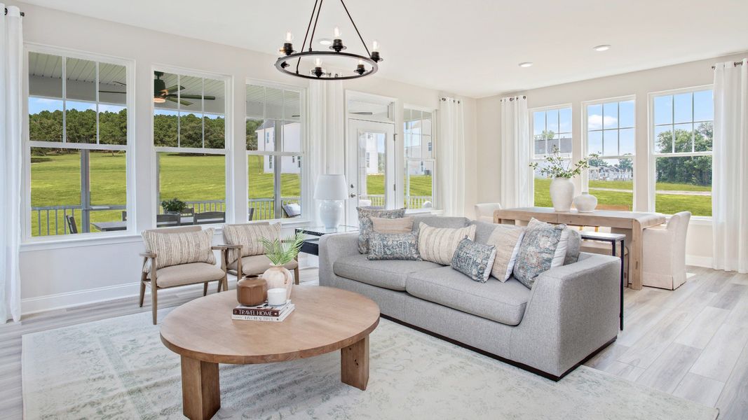 Furnished interior view inside a new home in Station Pointe, Angier (Image 5).