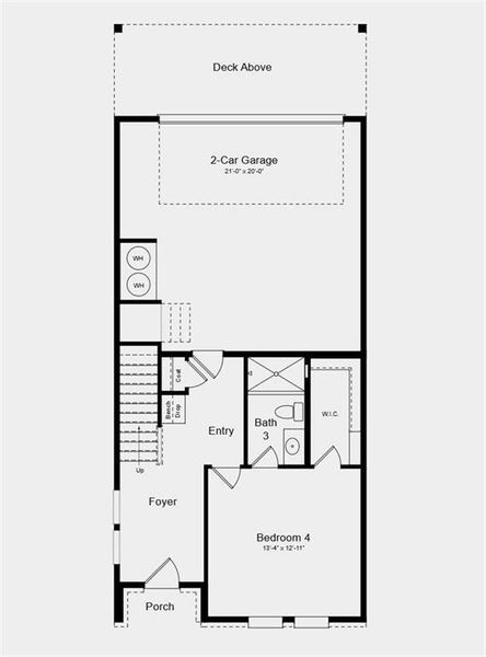 2D floor plan layout of this home in Henson Square, Lawrenceville, GA (Image 2).