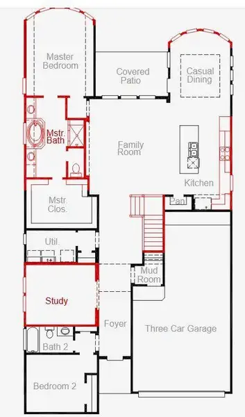 2D floor plan layout of this home in Candela, Richmond, TX (Image 3).