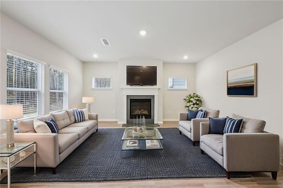 Furnished interior view inside a new home in Parkside at Grayson, Grayson (Image 14).