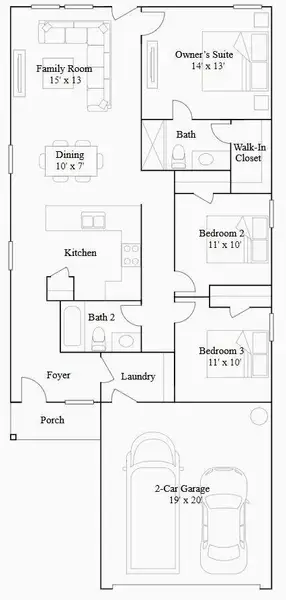 2D floor plan layout of this home in Magnolia Ridge, Magnolia, TX (Image 3). 2D floor plan layout of this home in Magnolia Ridge, Magnolia, TX (Image 3).