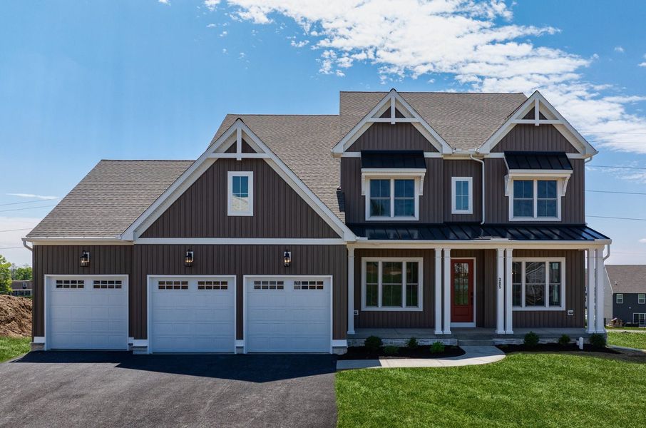 Representative exterior photo of a completed home built from the Nottingham by Keystone Custom Homes in Windermere Farms, Waxhaw, NC (Image 17).