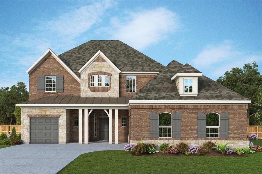 Front exterior of a home in the South Pointe Village Series community, located in Mansfield, TX (Image 3). Front exterior of a home in the South Pointe Village Series community, located in Mansfield, TX (Image 3).