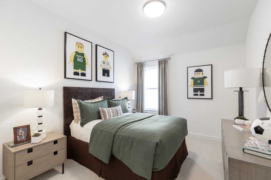 Representative Secondary Bedroom - some options shown