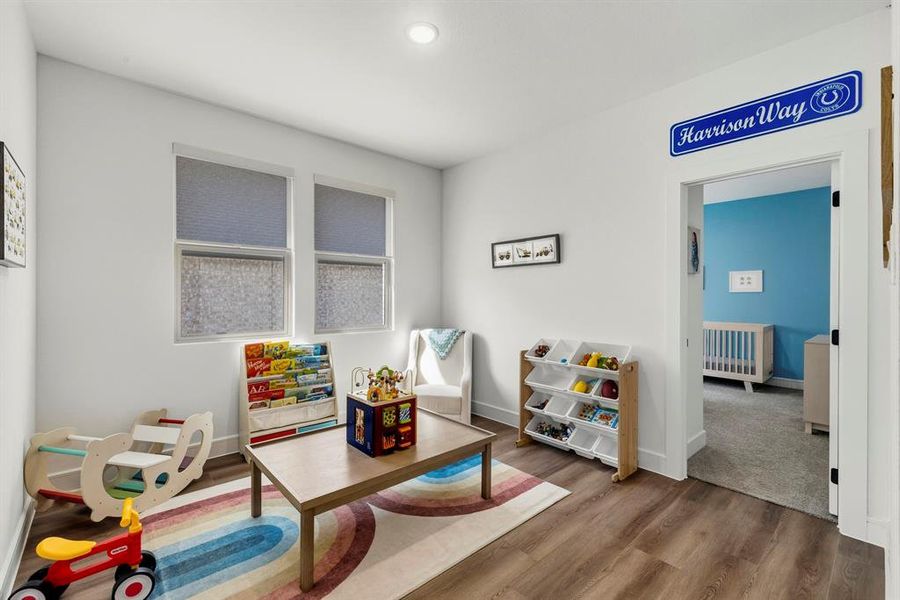 Flex space with flooring