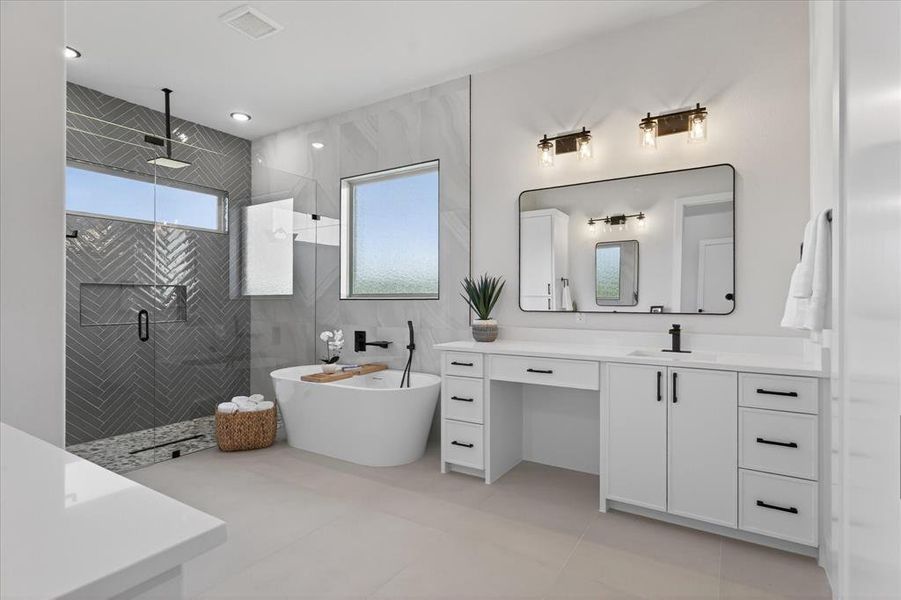 Furnished interior view inside a new home in , Celeste (Image 16).