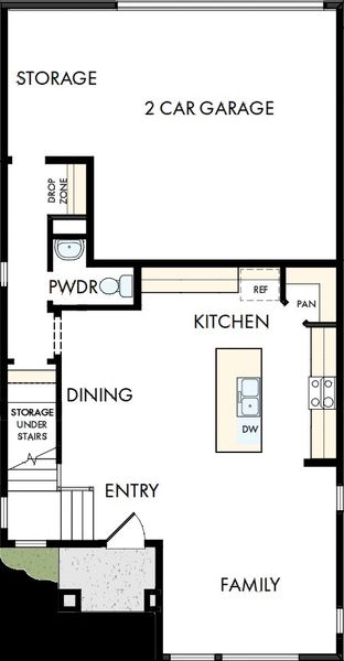 2D floor plan layout of this home in Baseline Peaks Collection, Broomfield, CO (Image 2).