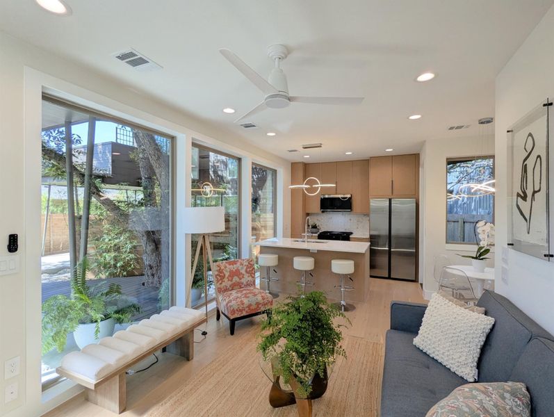 Furnished interior view inside a new home in , Austin (Image 6). Furnished interior view inside a new home in , Austin (Image 6).