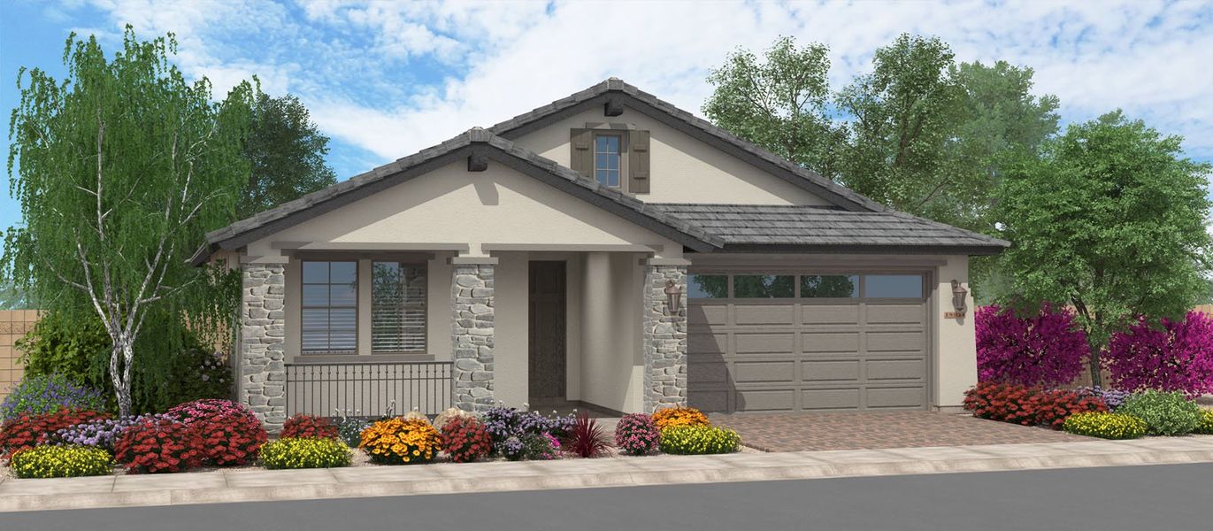 Representative exterior photo of a completed home built from the Backstage by Fulton Homes in Silverado at Enclave, Litchfield Park, AZ (Image 6).