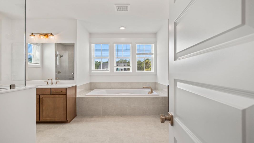 Furnished interior view inside a new home in Oak Bend, James Island (Image 13). Furnished interior view inside a new home in Oak Bend, James Island (Image 13).