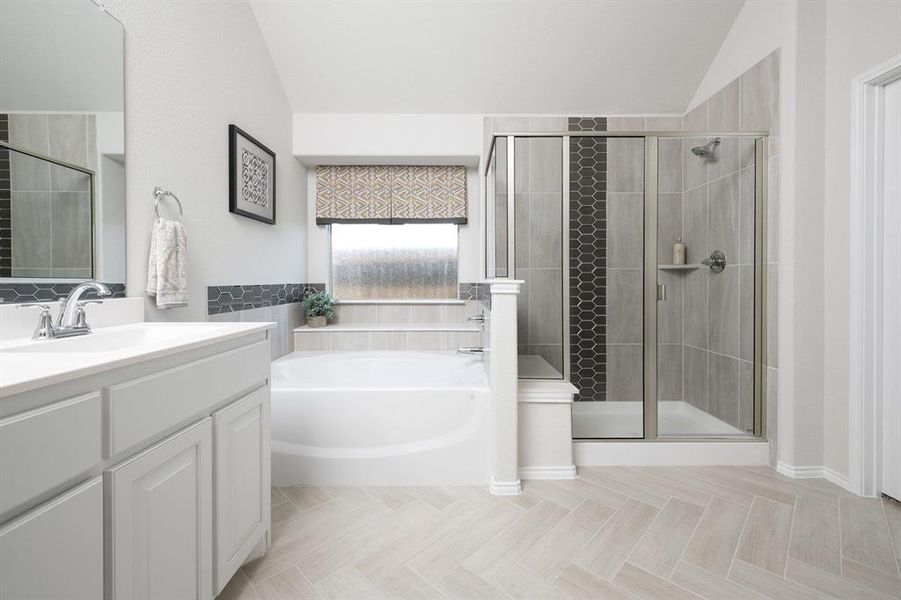 Furnished interior view inside a new home in Hulen Trails, Crowley (Image 4).